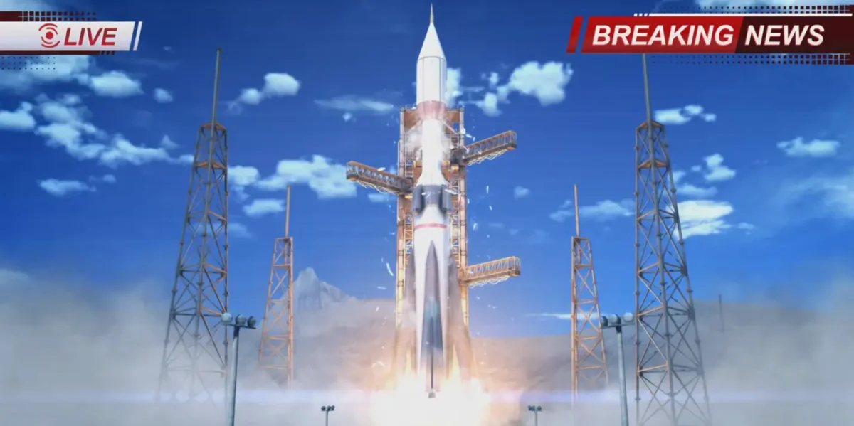 Viagem para o epaço em The Legend of Heroes: Trails Beyond the Horizon em cena de impacto