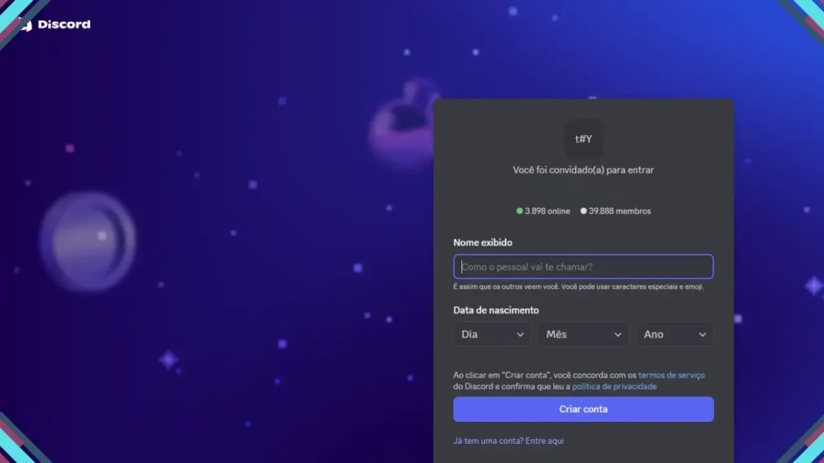 Imagem de um servidor no Discord