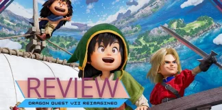 Visual cel shading de Dragon Quest VII Reimagined em cenário detalhado