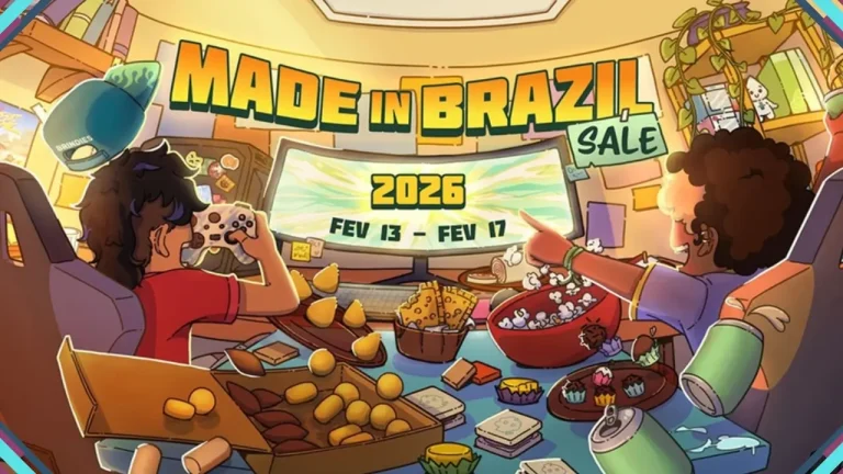 Banner da Made in Brazil Sale com jogos brasileiros em destaque