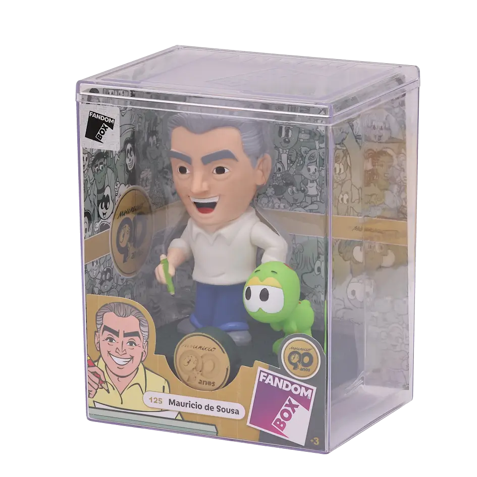 Grupo Lider cria a marca Fanverse e amplia atuação em colecionáveis na Abrin 2026 3 Boneco colecionável de Mauricio de Sousa lançado pela Fandom Box.