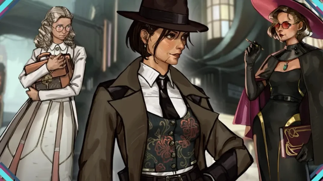 Personagens de Aether & Iron em destaque no jogo indie narrativo decopunk