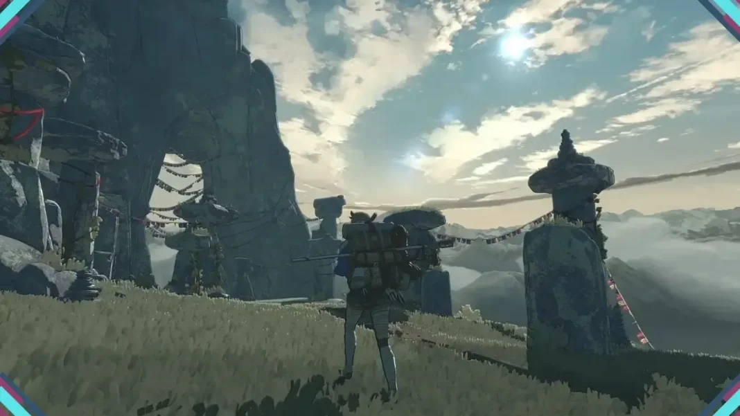 Personagem escalando montanha em Cairn com mecânicas realistas de climbing