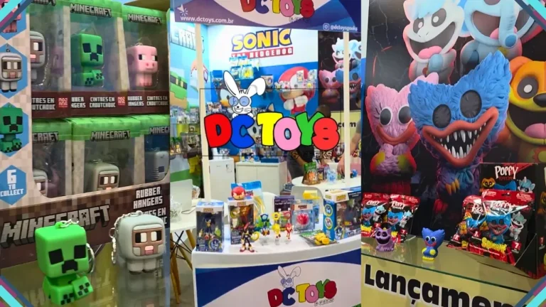 Brinquedos Squish e Spinners de Sonic, Minecraft e Poppy Playtime apresentados pela DC Toys & Geeks