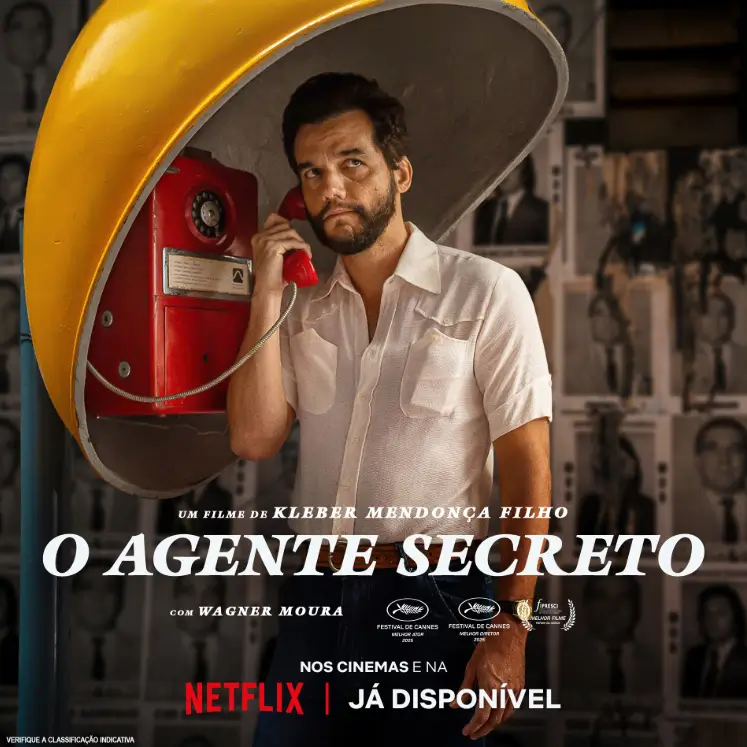 Poster oficial do filme O Agente Secreto disponível na Netflix