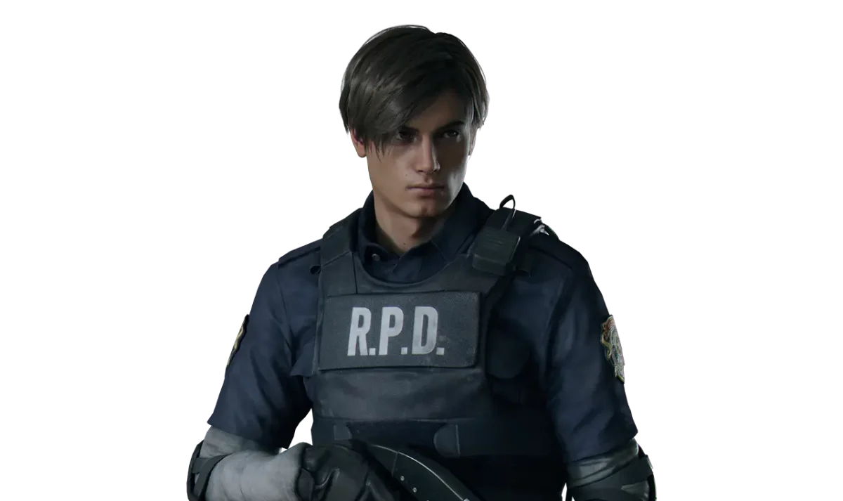 Leon S. Kennedy, personagem central da franquia de Resident Evil 2 e outros títulos da saga.