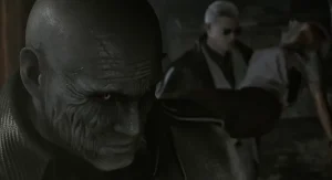 A imagem representa uma nova versão do personagem Tyrant  de Resident Evil Requiem