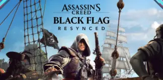 Arte oficial de Assassin's Creed Black Flag Resynced mostrando Edward Kenway com seu navio ao fundo, anunciando lançamento em 2026