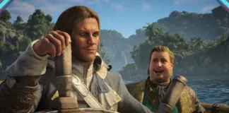 Edward Kenway ao leme de seu navio em cena de Assassin's Creed Black Flag Resynced, remake da Ubisoft para 2026
