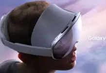 Samsung atualiza Galaxy XR com suporte corporativo e melhorias de uso Headset Samsung Galaxy XR visto de frente sobre fundo claro