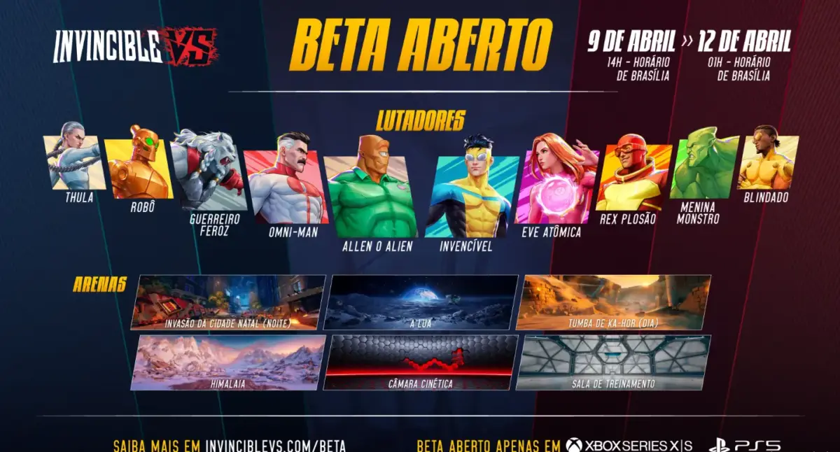 Invincible VS: beta aberto começa nesta quinta-feira (9) 1 invincible vs jogo beta aberto personagens detalhes 2026