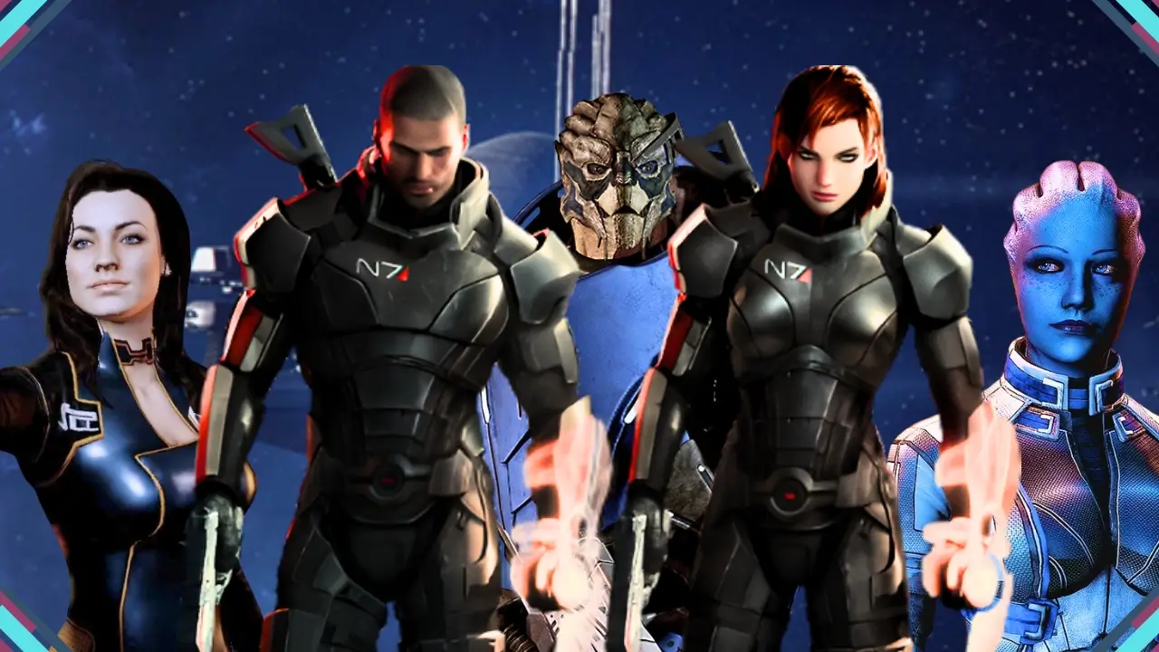 Cena da série de Mass Effect na Amazon com humanos e alienígenas em ambiente espacial futurista