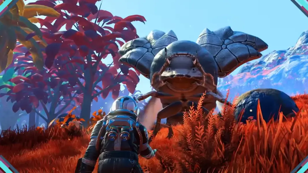 Criatura alienígena capturada na Xeno Arena de No Man's Sky, update 6.3 de abril de 2026