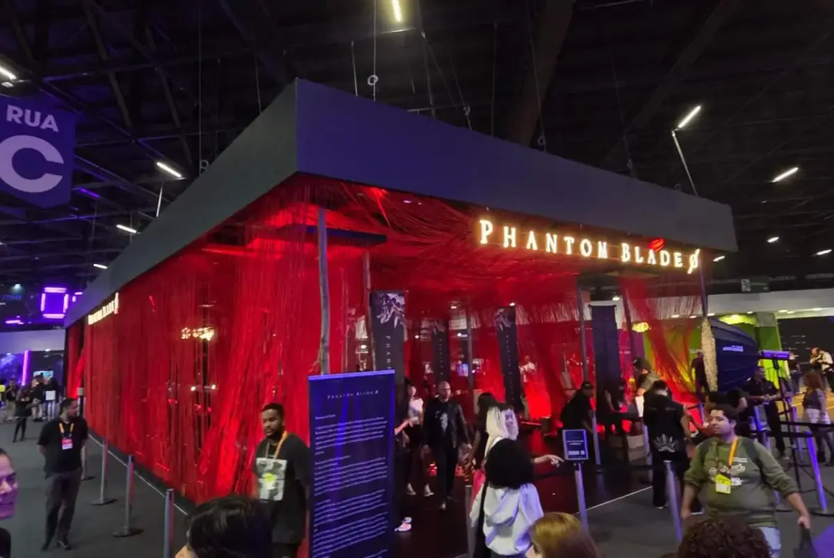 gamescom latam 2026: Phantom Blade Zero tem o estande mais bonito do evento e já conquista visitantes 7 phantom blade zero vistal externa stand gamescom latam 2026