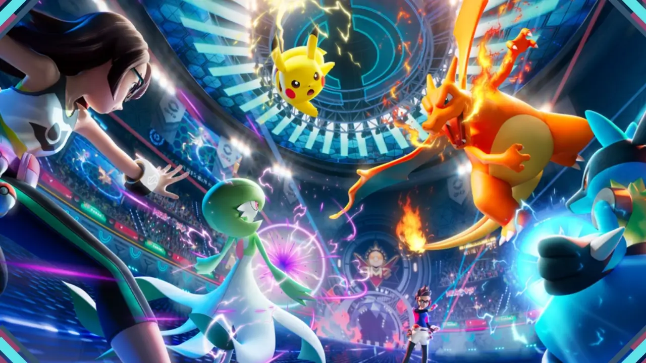 Tela de batalha de Pokémon Champions com Mega Evoluções no Nintendo Switch 2