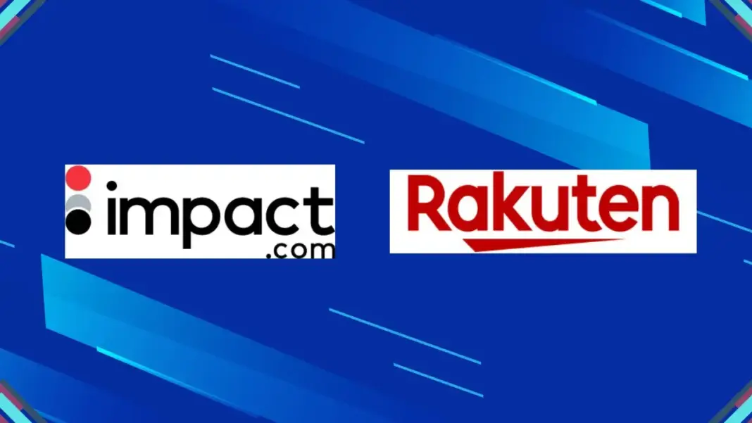 Logos da Rakuten Advertising e impact.com representando a aliança estratégica anunciada em abril de 2026