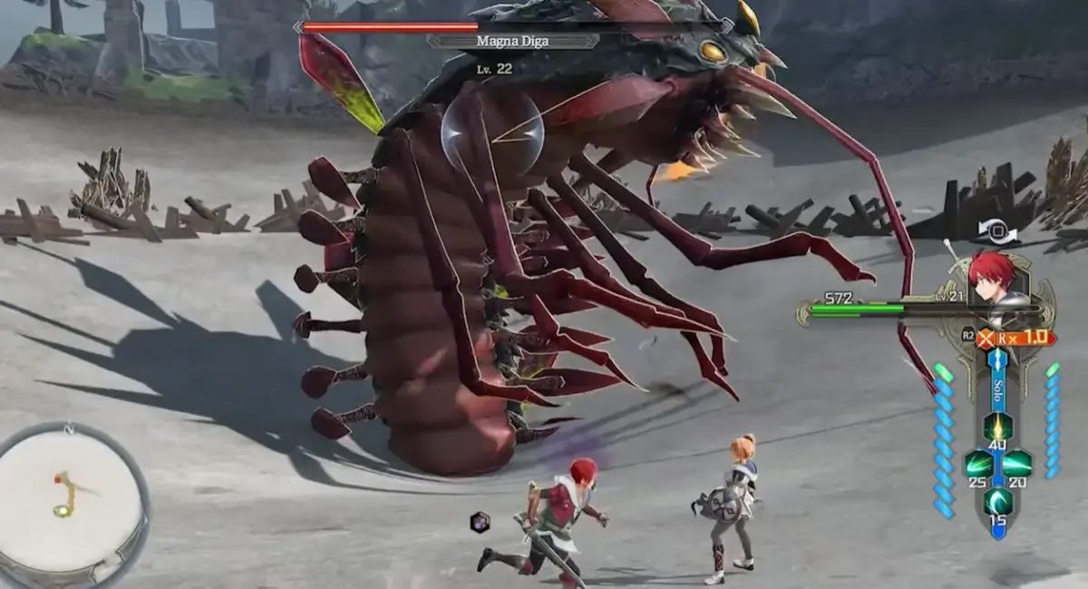 Ys X: Proud Nordics, combate com chefes do jogo