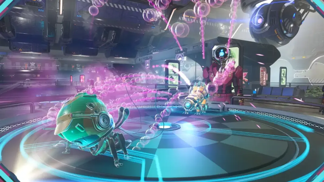 Criaturas alienígenas em batalha na Xeno Arena de No Man's Sky, atualização 6.3 de abril de 2026