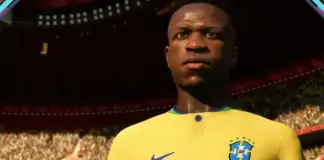 Seleção Brasileira com Vinícius Júnior durante a Copa do Mundo 2022, usada para ilustrar o retorno da licença no EA SPORTS FC, mas é um detalhe para gamescom latam 2026