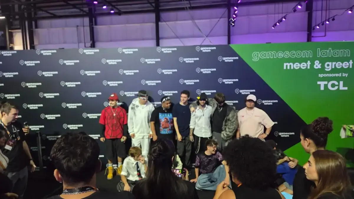 gamescom latam 2026 e seu jardim de infância 1 Creative Squad, os meninos no seu meeat and greet na gamescom latam 2026