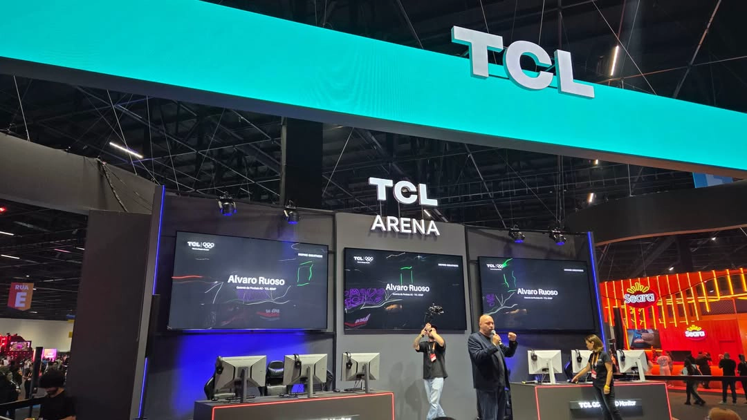 O Cyberpunk da gamescom latam 2026 6 estande tcl gamescom latam 2026