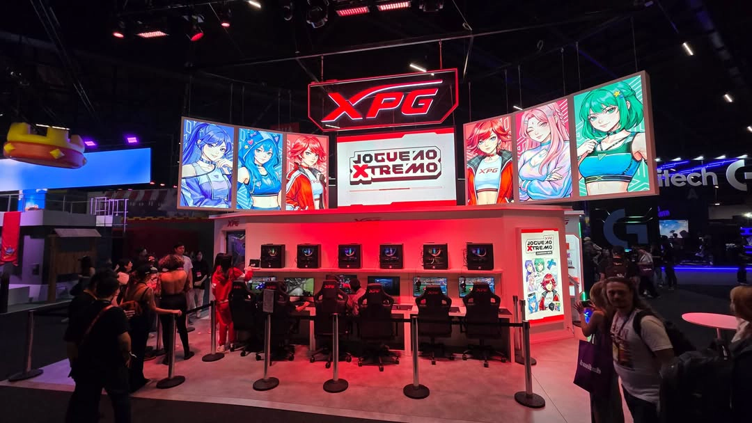 O Cyberpunk da gamescom latam 2026 3 estande xpg adata gamescom latam 2026