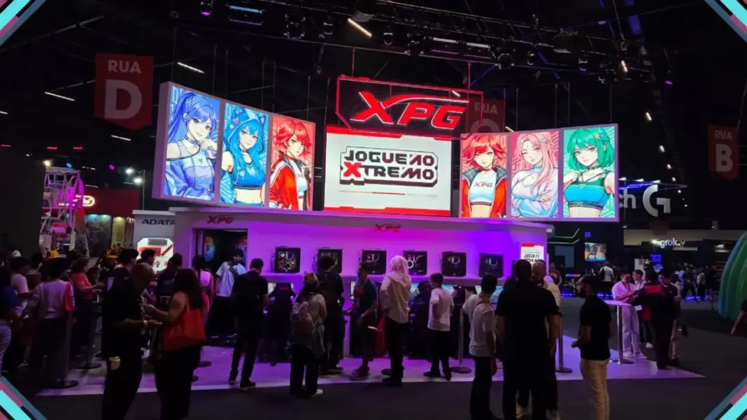 Estande oficial da XPG grupo Adata na gamescom latam 2026