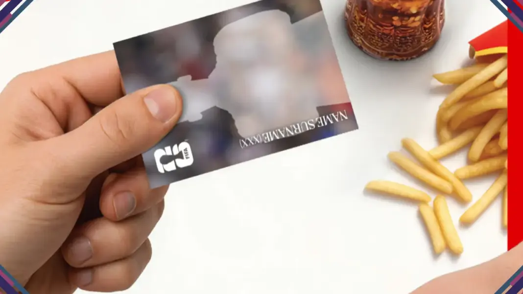 Restaurante McDonald's com área sinalizada para troca de figurinhas do álbum oficial da Copa do Mundo 2026 em parceria com Panini e Coca-Cola