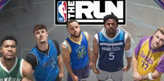 Arte oficial de NBA The Run com jogadores em quadra de rua durante o beta aberto de maio de 2026
