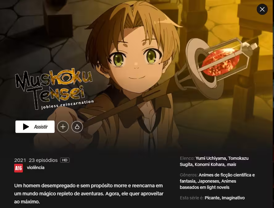 Netflix adiciona os animes Mushoku Tensei, My Dress-Up Darling e Blue Lock ao catálogo 1 Netflix adiciona os animes Mushoku Tensei, My Dress-Up Darling e Blue Lock ao catálogo