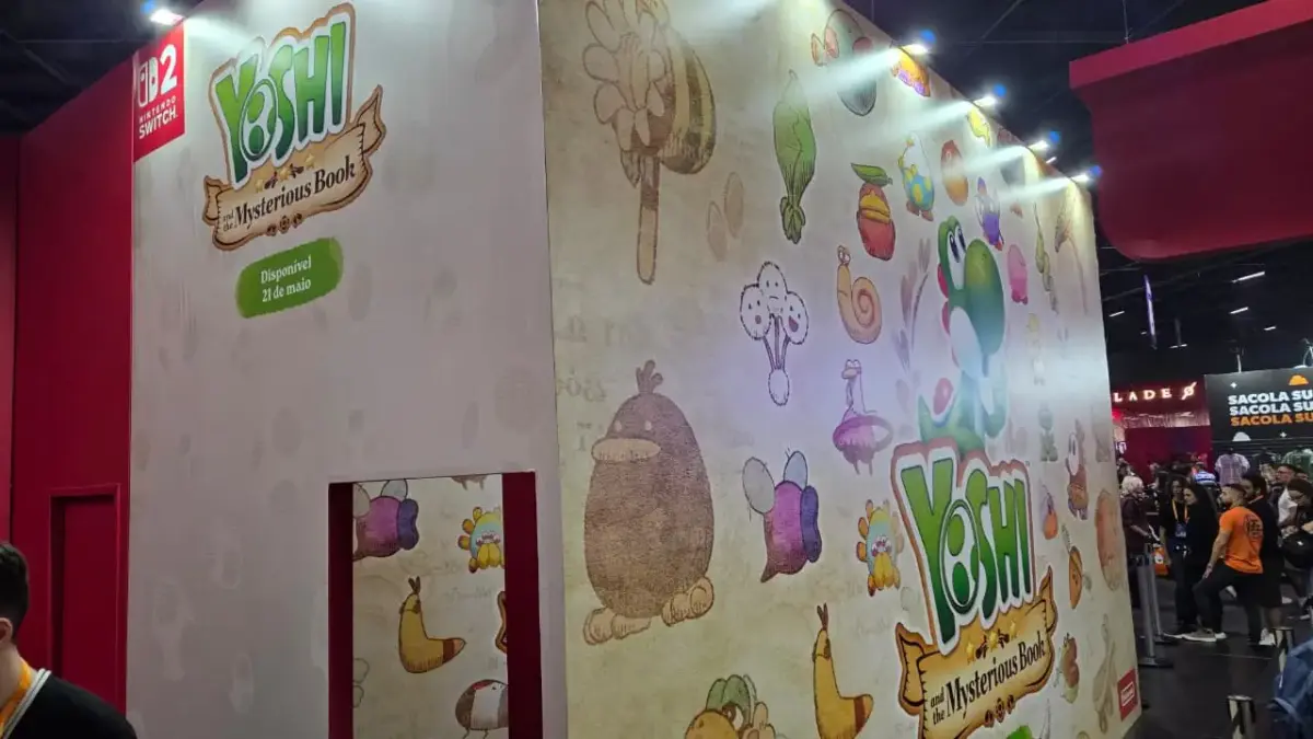 Nintendo e sua representação na gamescom latam 2026 3 Yoshi and the Mysterious Book no hands-on do estande da Nintendo na gamescom latam 2026