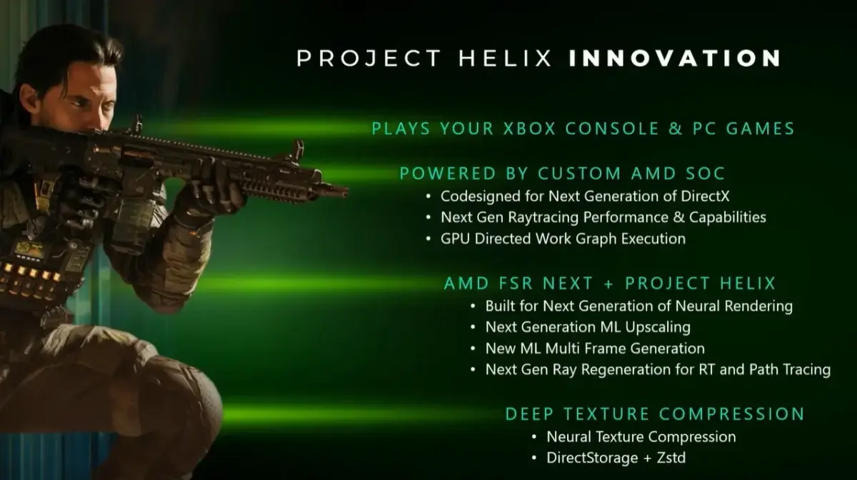 Project Helix: Game Dev Update Spring '26 exibe detalhes do console 1 GPU directed graph execution