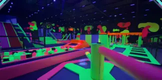 Henri Trampolim na Celebra Show 2026 no Expo Center Norte, em São Paulo, com equipamentos de trampolim e parques indoor