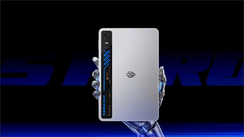 Traseira transparente com RGB do REDMAGIC Gaming Tablet 5 Pro