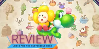 Yoshi explorando uma página do livro mágico Mr. Nigma em Yoshi and the Mysterious Book, para review do jogo