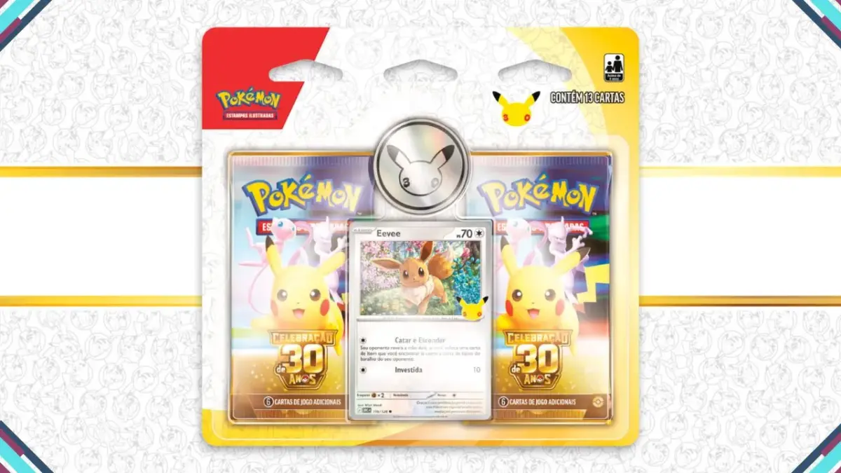 Pré-venda da coleção Pokémon TCG 30 anos gera críticas após esgotar em minutos no Brasil 2 Pré-venda da coleção Pokémon TCG 30 anos, item
