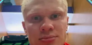 O atacante norueguês Erling Haaland, responsável pela vitória da Noruega por 2 a 1 sobre o Brasil, resultado que garantiu a classificação para as quartas de final da Copa do Mundo de 2026.