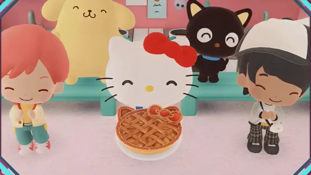 Hello Kitty e personagens da Sanrio em HELLO KITTY PARTY LAND para Nintendo Switch.