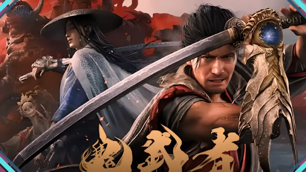 Arte promocional de Onimusha: Way of the Sword destacando o protagonista em combate.