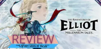 Elliot e a fada Faie explorando o mundo de The Adventures of Elliot: The Millennium Tales em arte oficial do RPG da Square Enix.