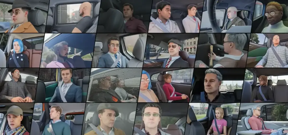 Rideshare “Stimulator” coloca jogadores na rotina de um motorista estilo Uber 2 Passageiro embarca em um carro durante uma corrida em Rideshare “Stimulator”.