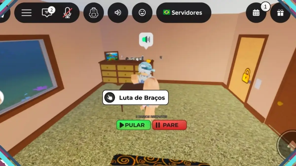 A dependência das pessoas em servidores de voz do Roblox 1 Avatares reunidos no servidor Neighbors do Roblox utilizando chat de voz.