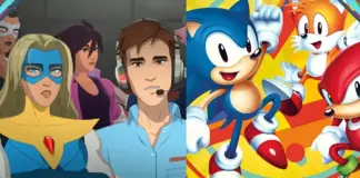Arte promocional do Amazon Luna destacando Sonic Mania Plus, Dispatch e os jogos disponíveis para assinantes Prime em julho de 2026.