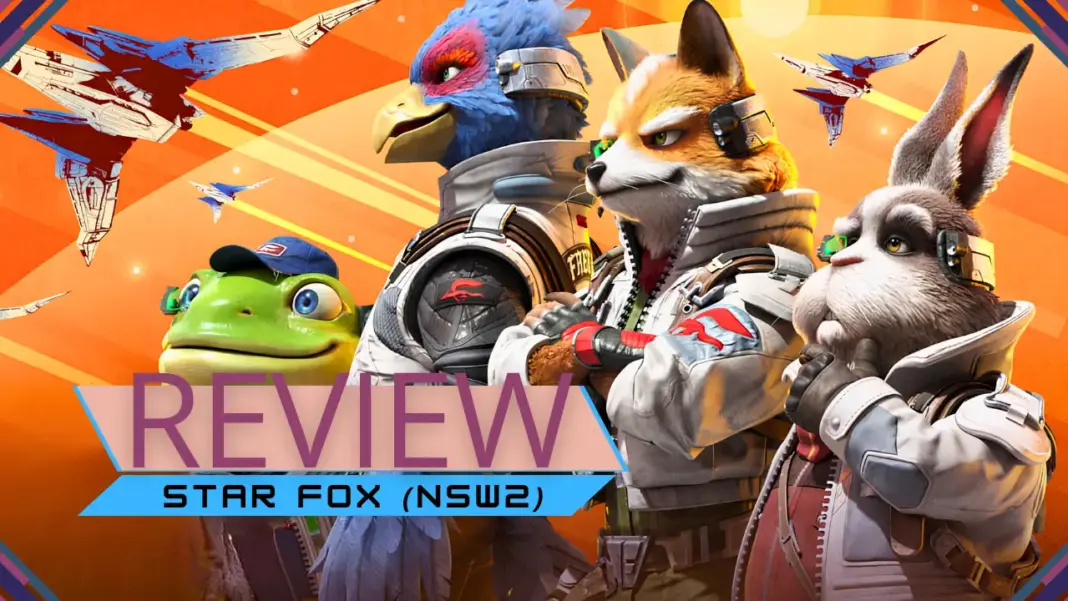Fox McCloud em Star Fox para Nintendo Switch 2 durante uma batalha no Sistema Lylat.