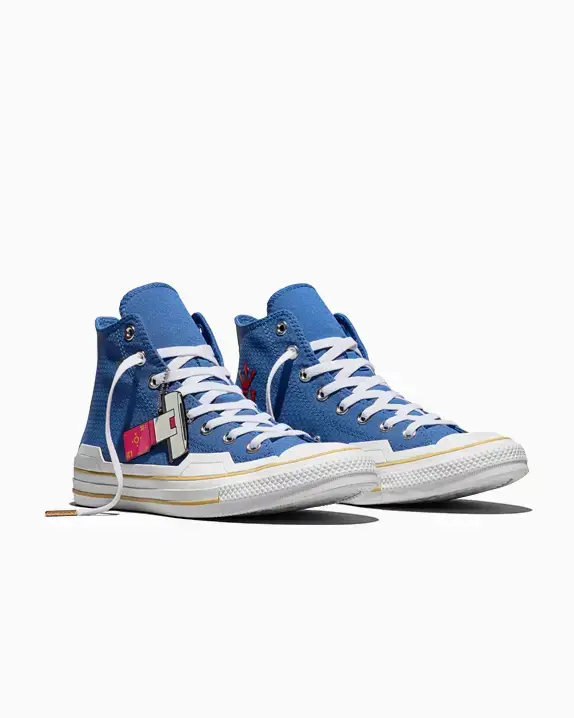 Converse x Dragon Ball Z chega ao Brasil com coleção inspirada em Goku, Vegeta e outros personagens 3 Converse X Dragon Ball Z Vegeta Chuck Taylor All Star Cano Alto Azul
