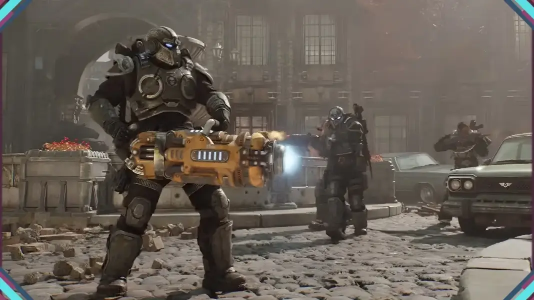 Coalizão enfrenta um Locust em Gears of War: E-Day durante o anúncio do beta aberto.