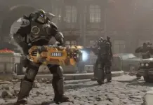 Beta de Gears of War: E-Day começa em 6 de agosto Coalizão enfrenta um Locust em Gears of War: E-Day durante o anúncio do beta aberto.