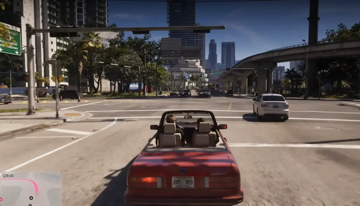 GTA 6: Quem será o traidor: Jason ou Lucia 6 Jason e Lucia juntos passeando de carros pelas ruas de GTA 6.