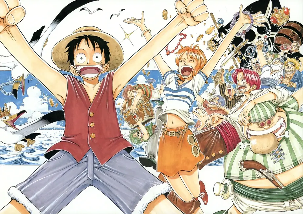 THE ONE PIECE: nova arte oficial recria visual clássico do anime 1 one piece anime 1997 capa oficial 26