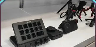 Conjunto com o Stream Deck Ulanzi D200X e os equipamentos com área de toque.